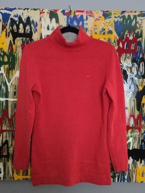 JACK NICKLAUS 100% Cashmere Sweater. Like NEW. Size M. Red Coral Colour